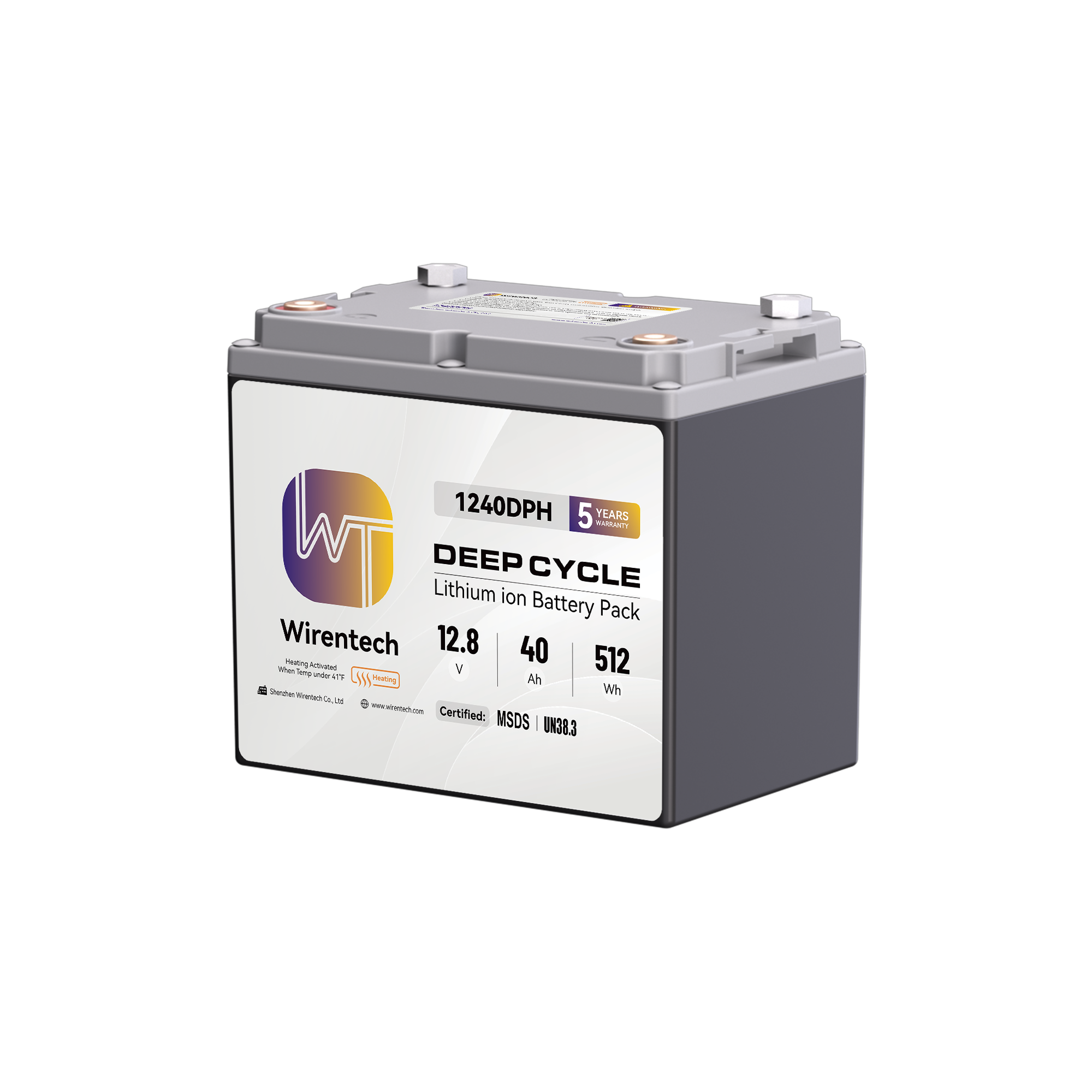 Wirentech 12V 40Ah Lifepo4 Battery