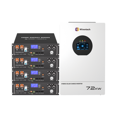 Wirentech 20.48kWh LiFePO4 Battery + 7.2kW Hybrid Solar Inverter Kit
