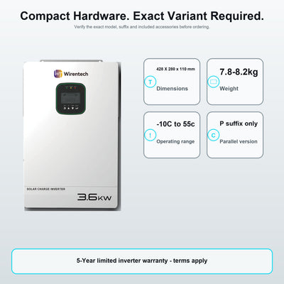 [Pre-Order] Wirentech 3.6kW Hybrid Solar Inverter for Home Energy Storage